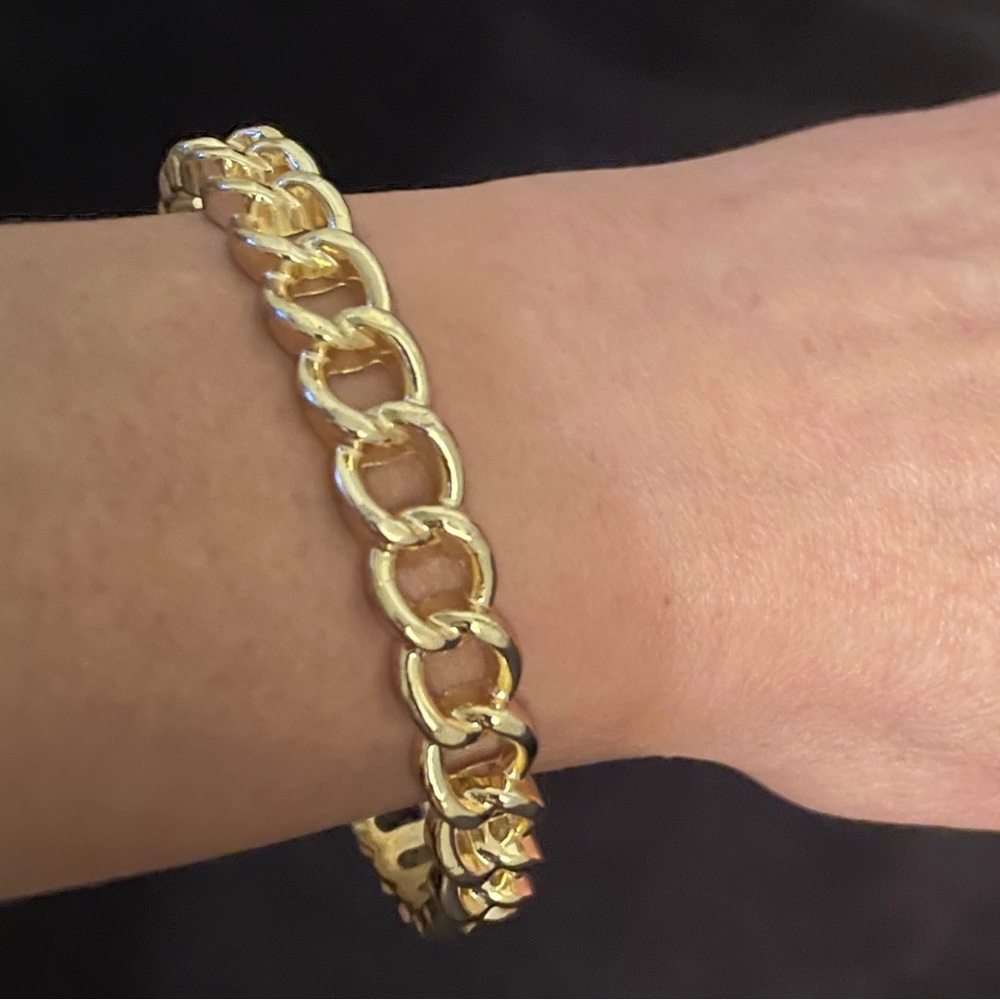 Women’s Gold Tone Chain Bangle Bracelet By Graziano